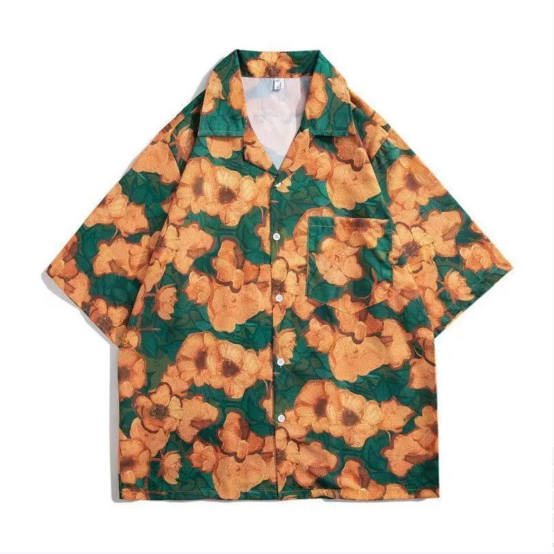 Vintage flower shirt short sle - Vintage Hawaiian Floral Shirt 评论和价格