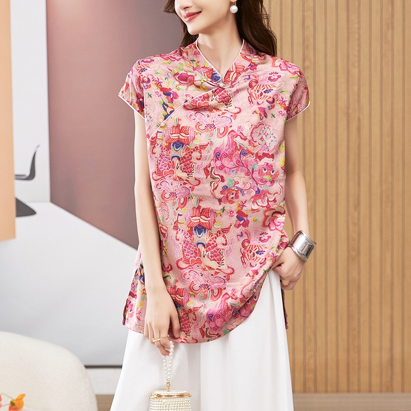 Women's Blouse Short Sleeve Ro - Shirts 评论和价格