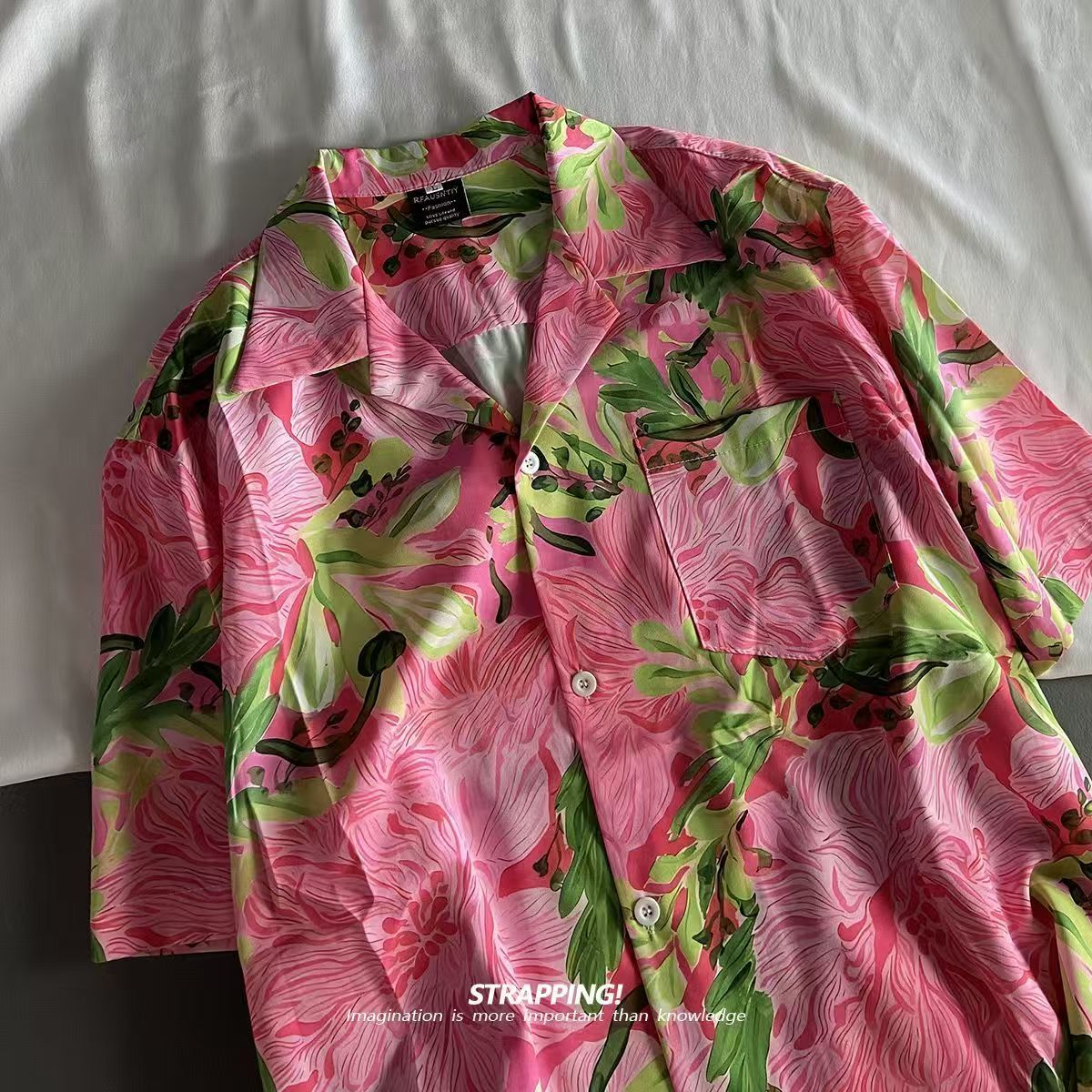 Vintage Beach Blusas Vocation  - Vintage Hawaiian Floral Shirt 评论和价格