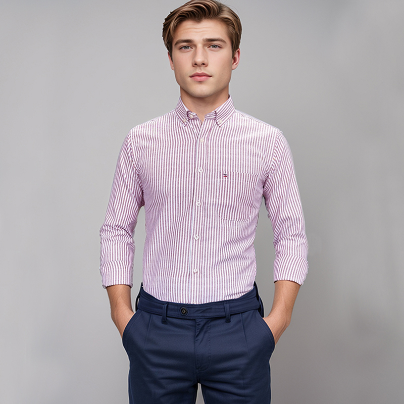 Men's 100% Cotton Shirt Long S - Oxford Cotton Casual Shirt Business 评论和价格